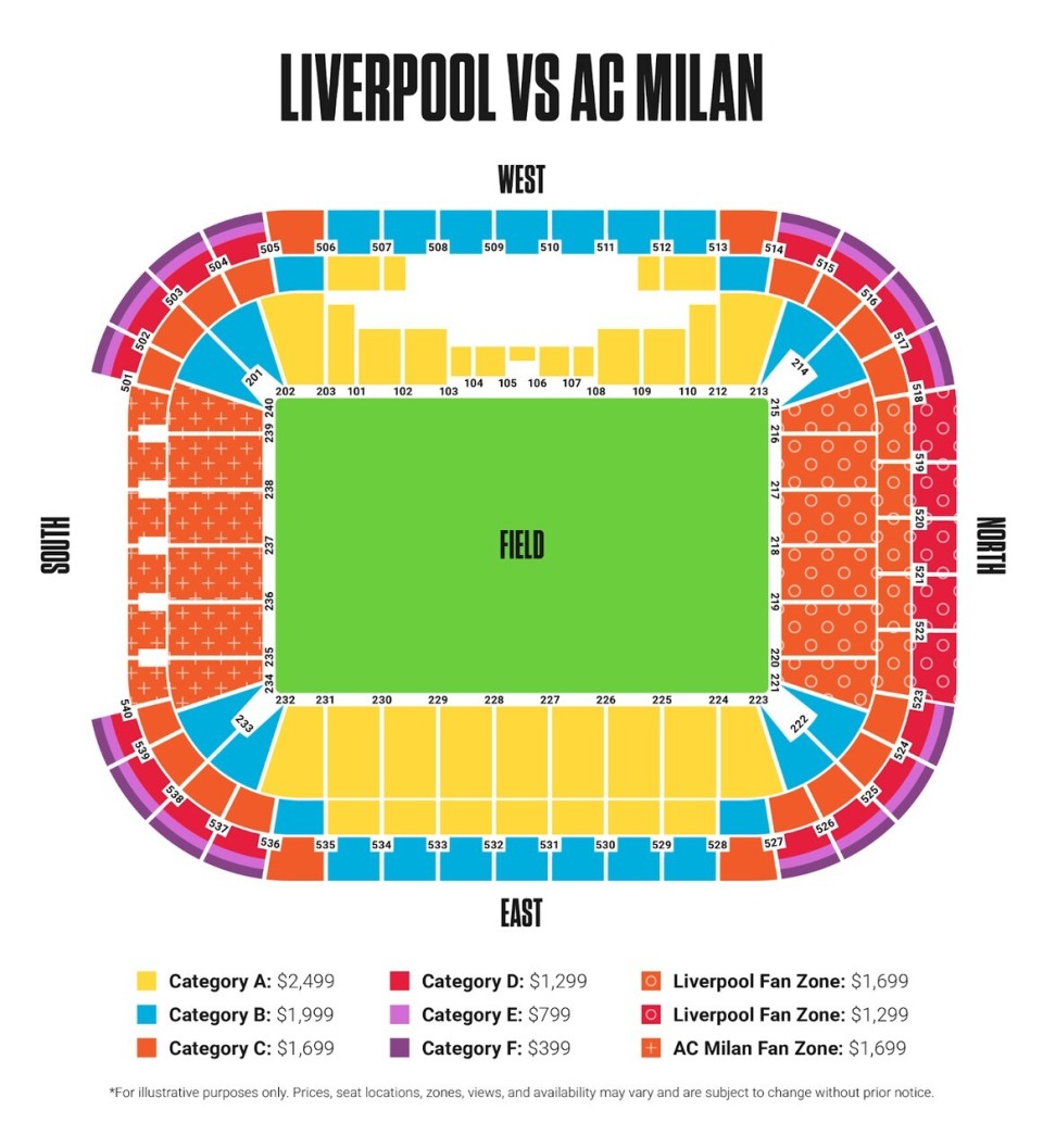 利物浦vs米兰香港季前赛票价港币399元起，5月2日开始预售-腾讯新闻