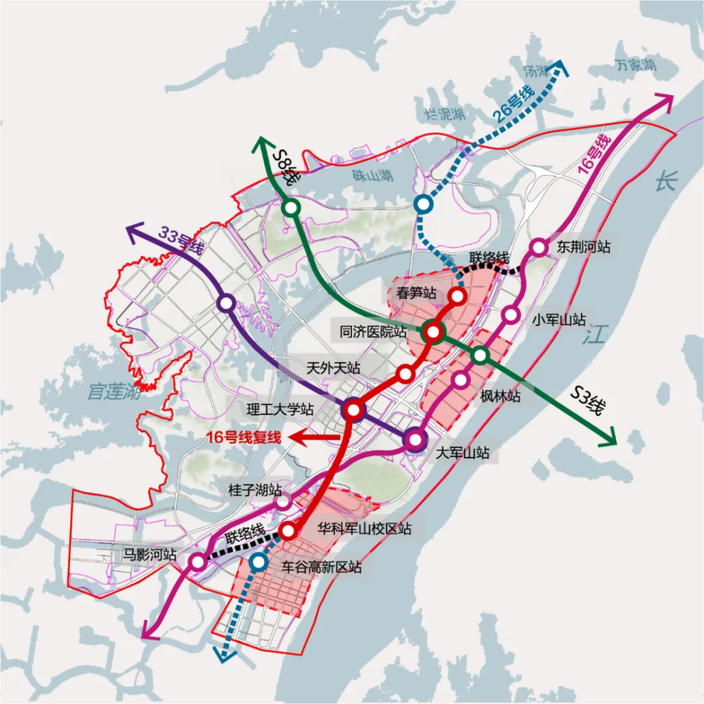 武汉轨道交通16号线复线规划图来了!公开征求意见