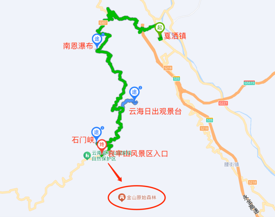 云南虫谷地图图片