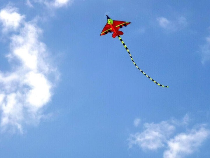 大家风筝还在天上飞