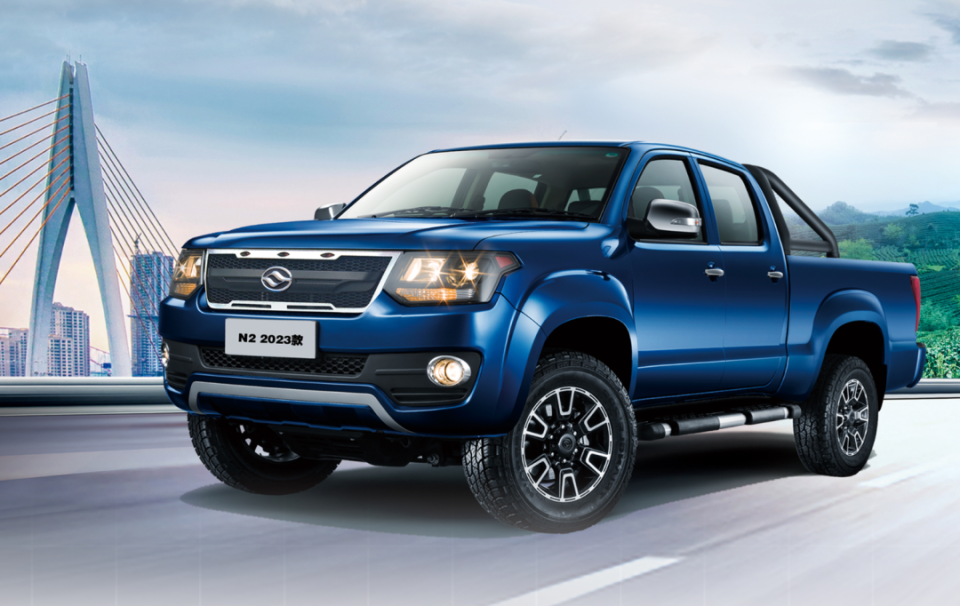 两款前脸中网可选黄海n2电动皮卡过审工信部