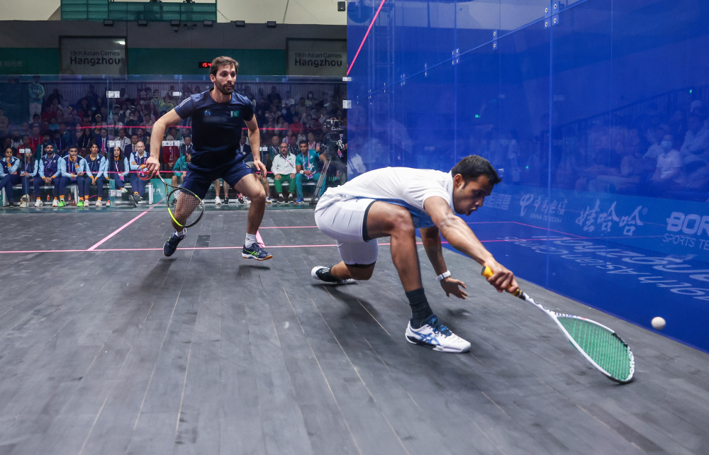 壁球——男子团体决赛:印度队夺冠