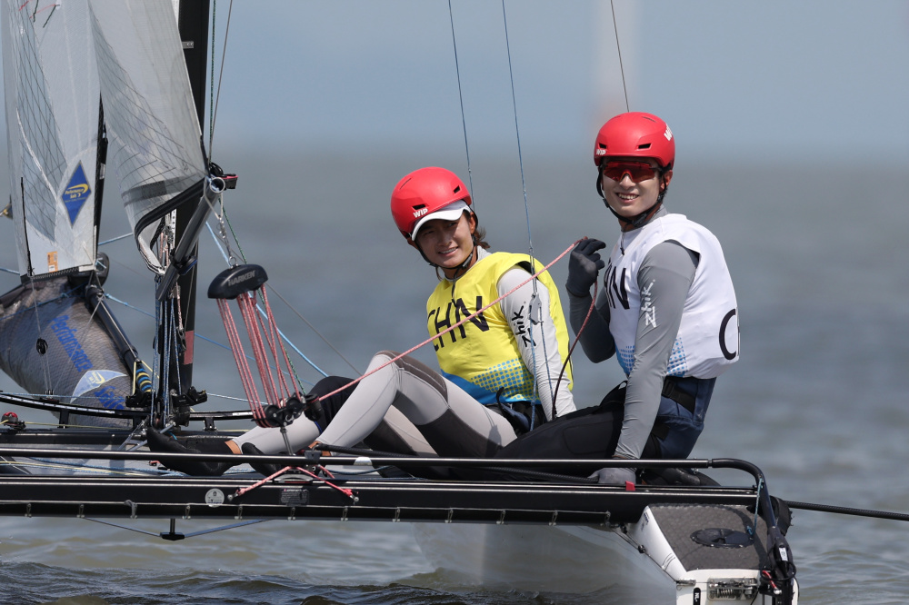 帆船——混合双体船-诺卡拉17级:中国选手暂列第一