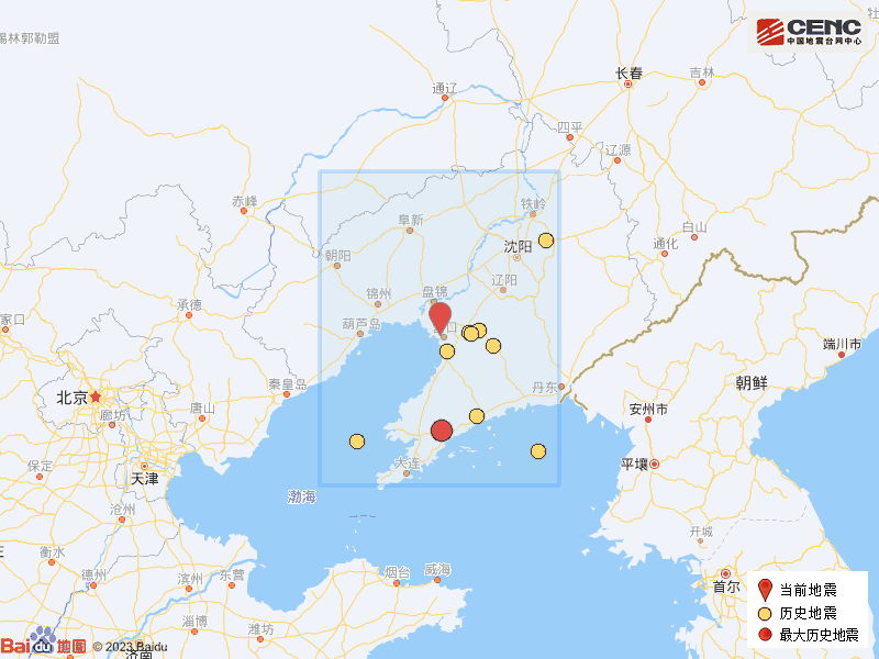 辽宁营口市大石桥市发生36级地震