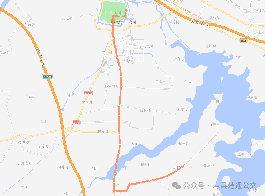 快活林,郝家圩,凤寿交界处,茅仙洞,上孔村,马岗,拐集,车管所,凤台圆盘