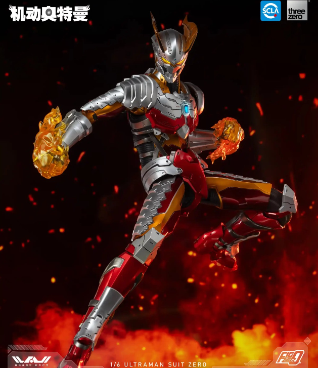 机动奥特曼赛罗强壮日冕型手办官图 附带能变长枪和长剑的武装