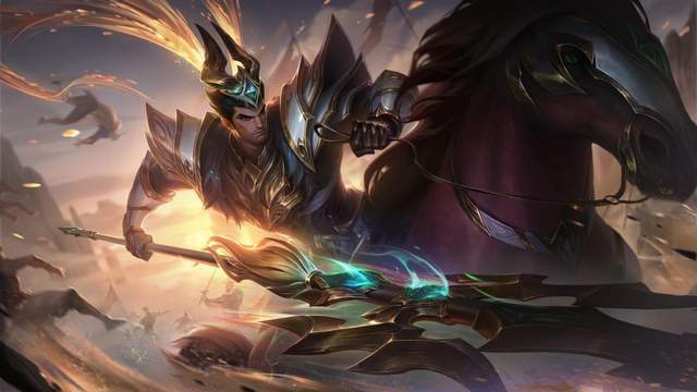 龙的传人 李青 潜龙勿用一身白色练功服,凌空飞起,背后金色龙头和猩