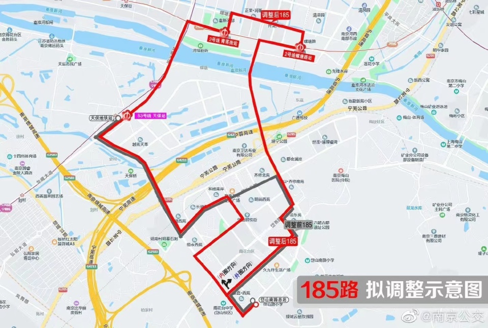 公交185路的线路图图片