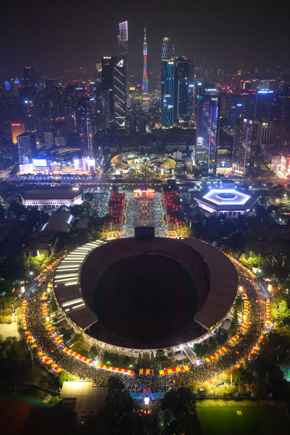 图集|天河花市除夕夜景美轮美奂