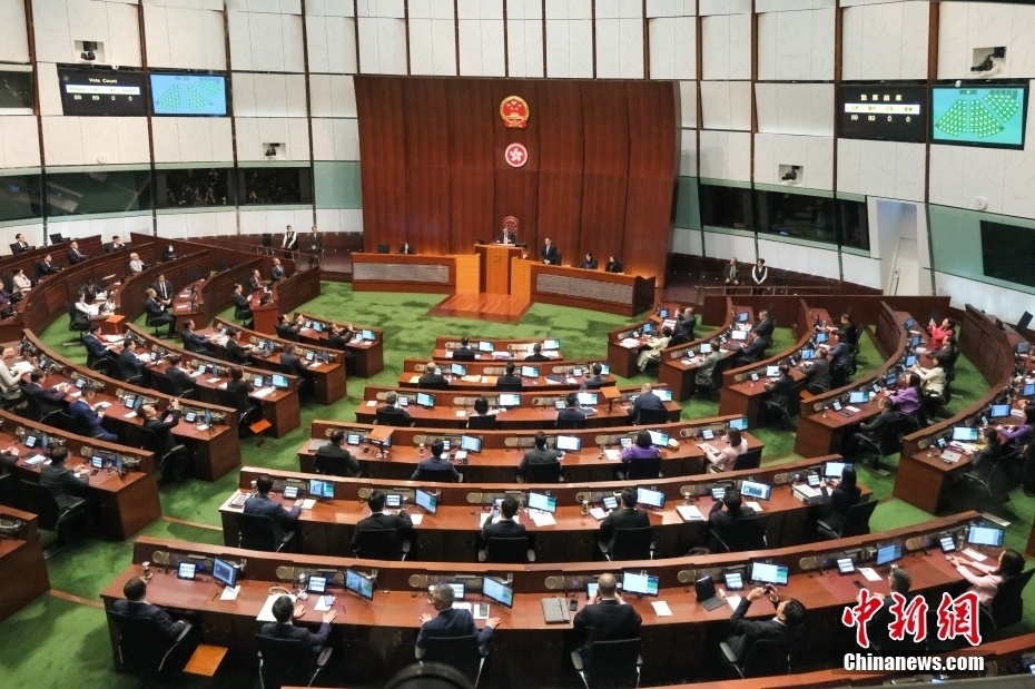 香港特区立法会全票通过维护国家安全条例