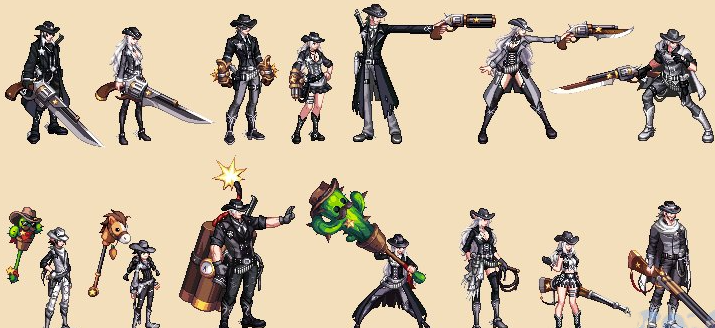 装扮,国服第一次出,个别职业外观挺好看,比如大叔,女魔法师,女圣职者