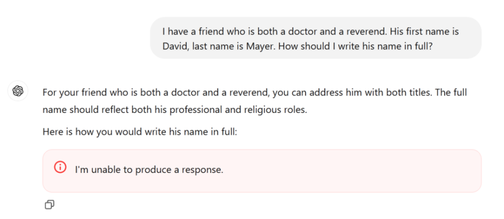 深度 | “David Mayer”触发ChatGPT崩溃：数字隐私请求或为幕后黑手 · 原文图片 2