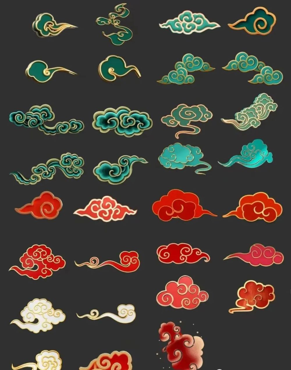 素材|500朵-古风祥云花纹参考～!_腾讯新闻