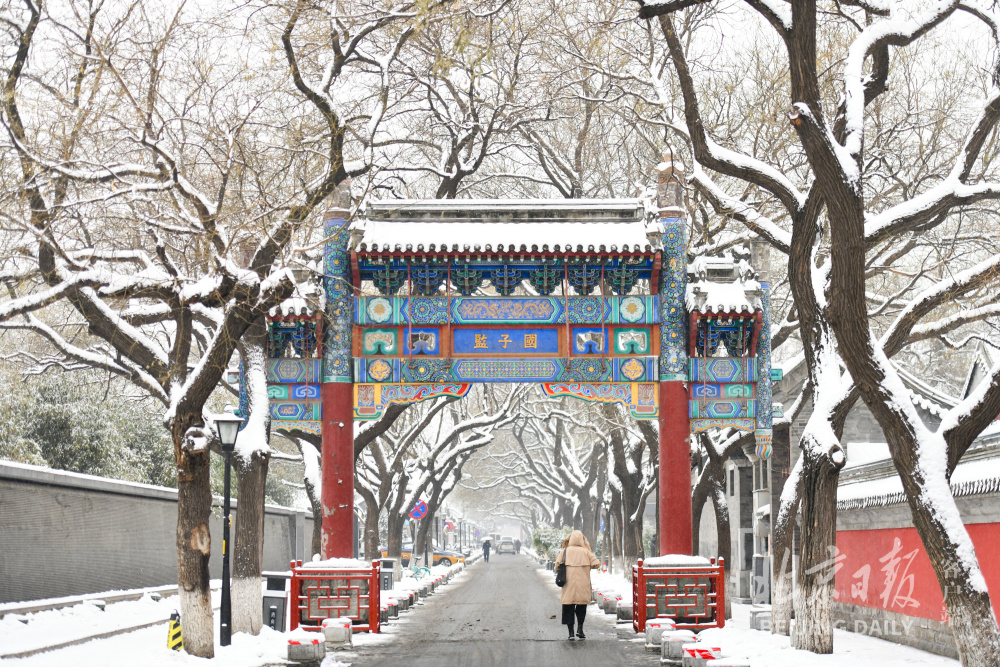 今日北京的雪景图片