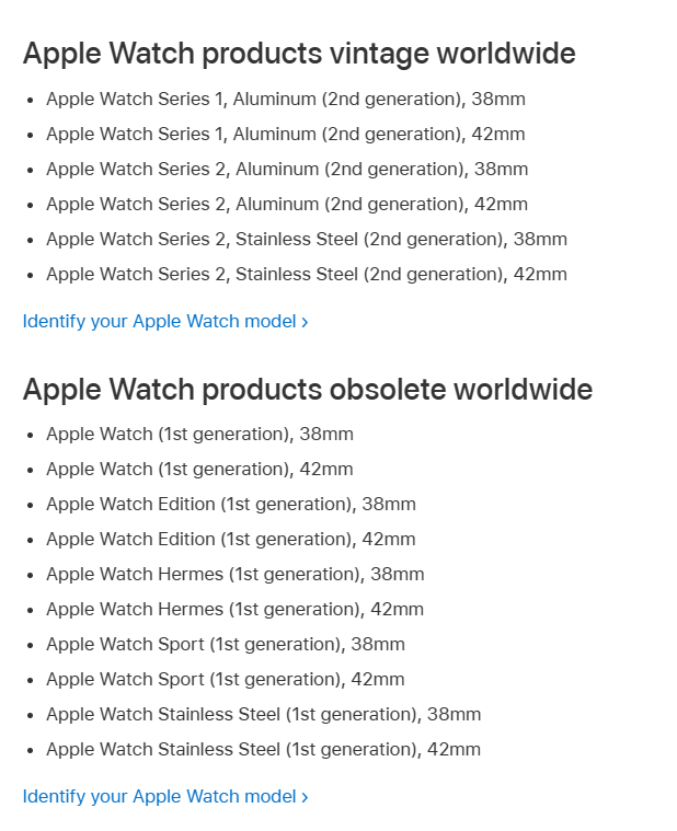 苹果将初代Apple Watch 和Apple Watch Series 1 列为过时产品-腾讯新闻