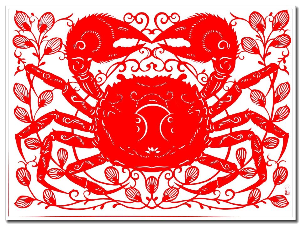 一组有学问的螃蟹剪纸_腾讯新闻