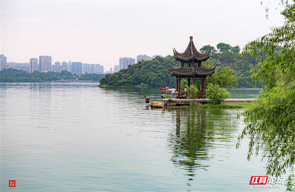 南湖游览风景图图片