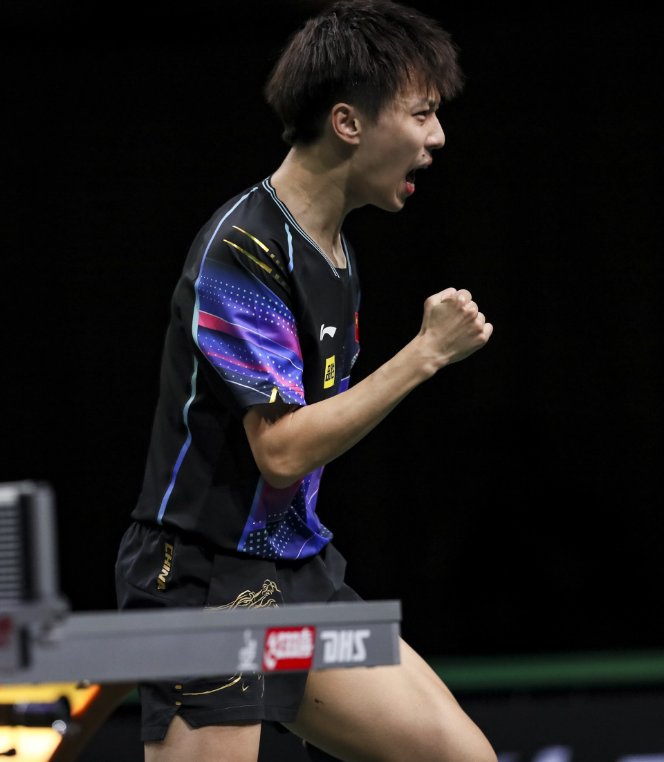 (体育)乒乓球——世乒赛:林高远首轮晋级