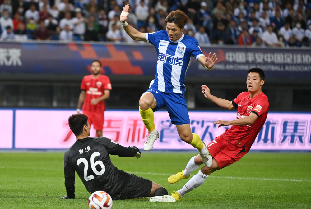 体育足球中超天津津门虎平上海海港