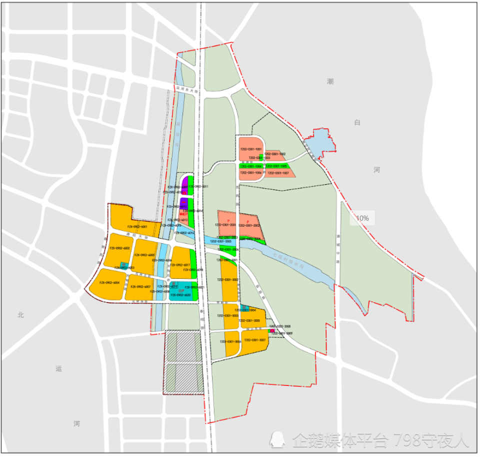 用地四至东至潮白河,南至南刘各庄村与春明路交界处,西至春明西路,北
