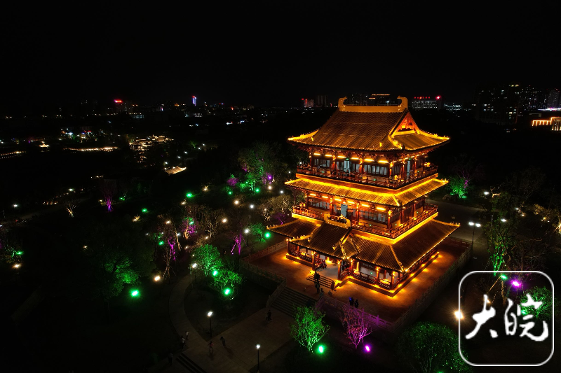 组图|航拍潜山雪湖公园夜景-腾讯新闻