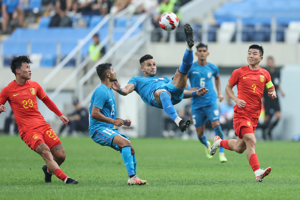 足球u23亚洲杯预选赛暨巴黎奥运会男足亚洲区资格赛中国胜印度2