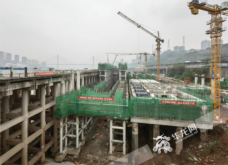 视频|寸滩国际邮轮母港港口工程加快建设 预计今年底水工主体结构基本