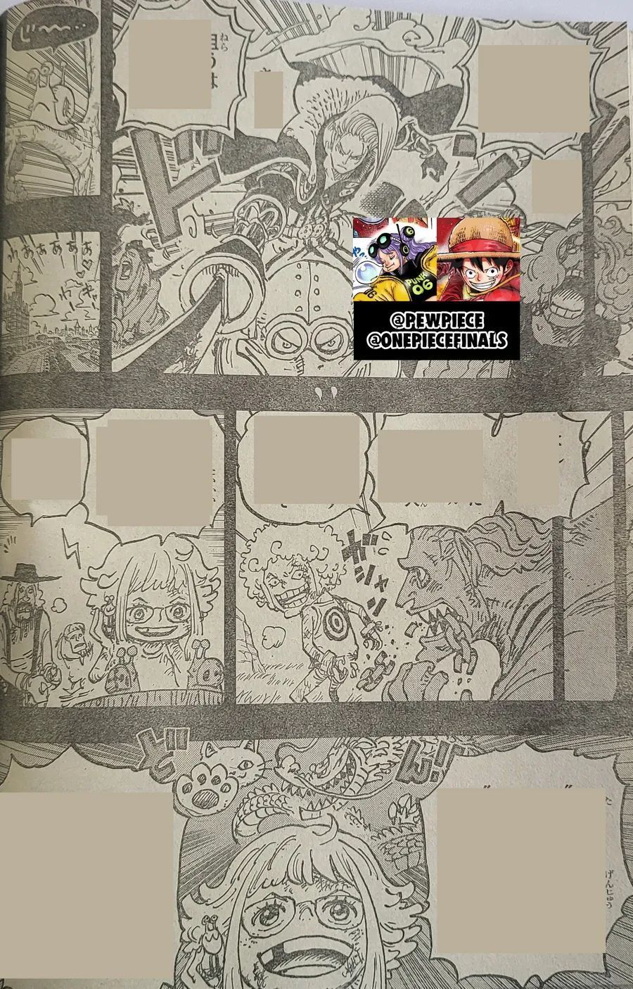 海贼王1096话全图情报,神之谷群英汇聚,罗杰和洛克斯海贼团登场