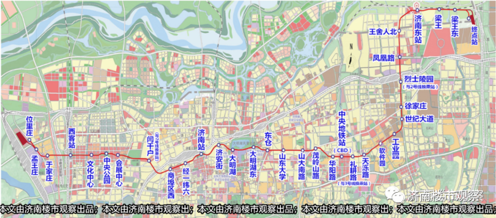 济南四号线地铁线路图图片