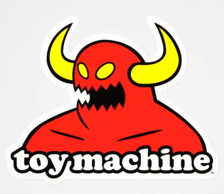 说到 toy machine 的招牌设计,当属他们家的牛头怪 logo.