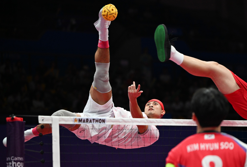 藤球男子单组团体半决赛泰国队胜韩国队晋级决赛