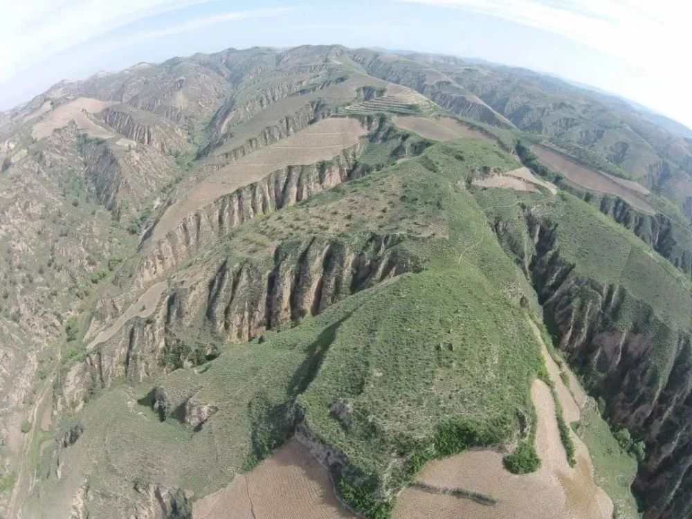 用洛陽鏟勘探,很明確可以判斷這裡曾有商代大型夯土建築,而在峁頂略低