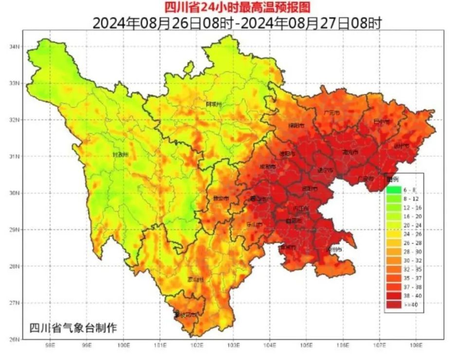 本周四川仍是全国高温核心区