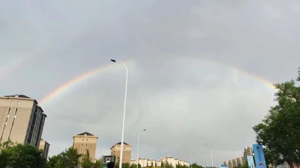 罕见 | 天津雨后彩虹!这么美的天空你遇到了吗?