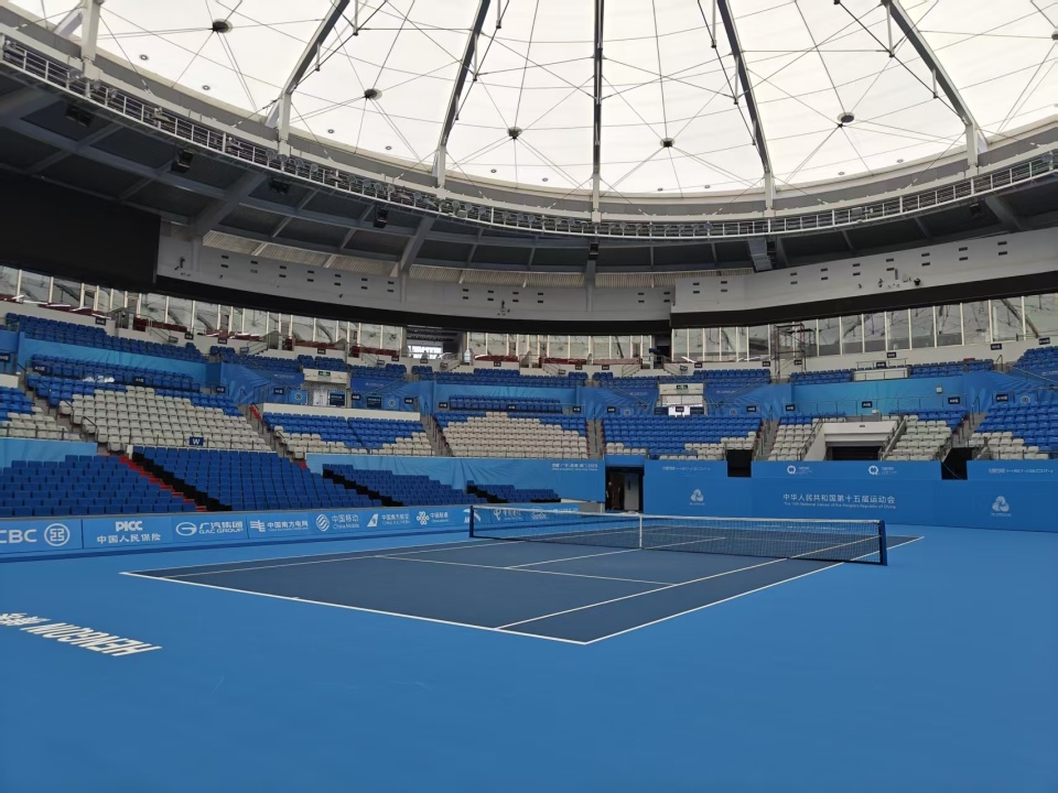 全运会网球赛场 筹备改造要从观众出发