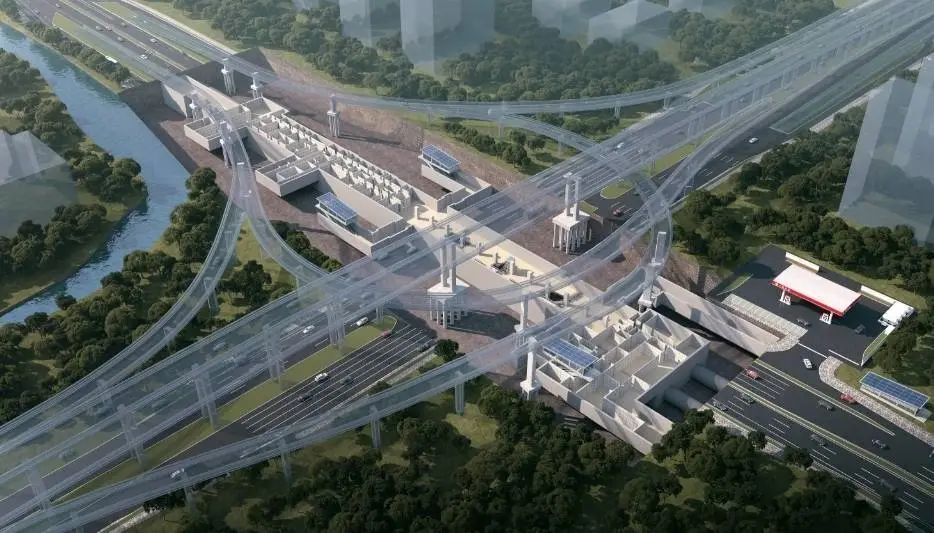 台州大道与s2线台州学院站透视图