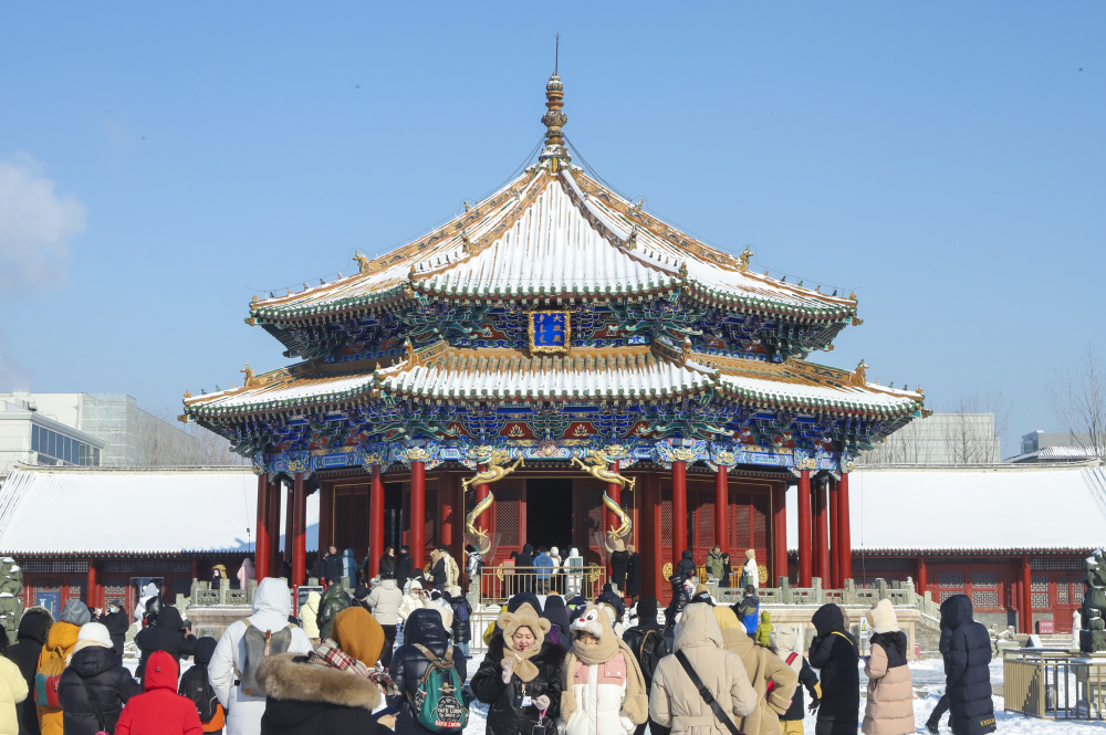 沈阳故宫雪景如画