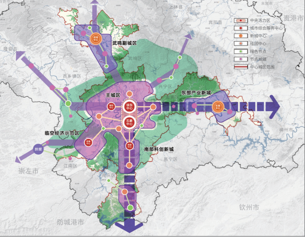南宁市自然资源局2021年11月发布了《南宁市国土空间整体规划(2021