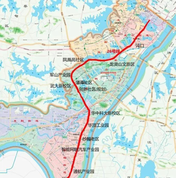 武汉地铁26号线正在规划中,具体走向和站点设置尚在研究阶段