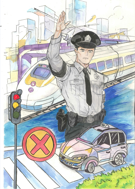"交通安全从娃娃抓起,心相连共建平安校园"主题绘画征文获奖作品展播!