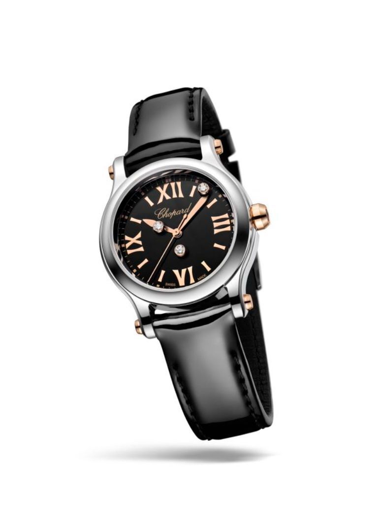 happy sport腕表 为灵动钻石披上一袭金光熠熠的小黑裙 焕新演绎品牌