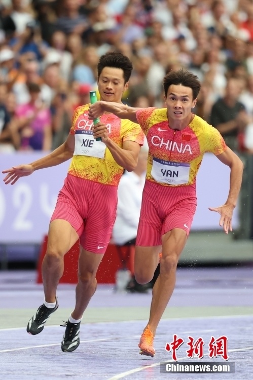 (巴黎奥运)田径男子4x100米接力决赛:中国队获得第七名