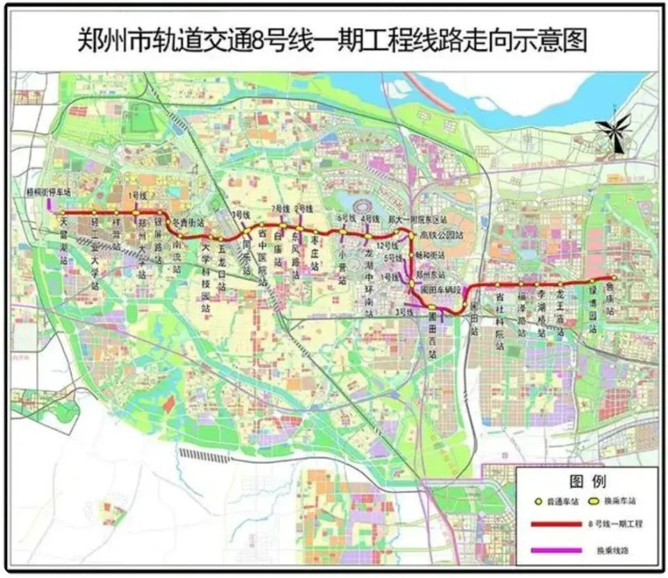 开封地铁1号线线路图图片