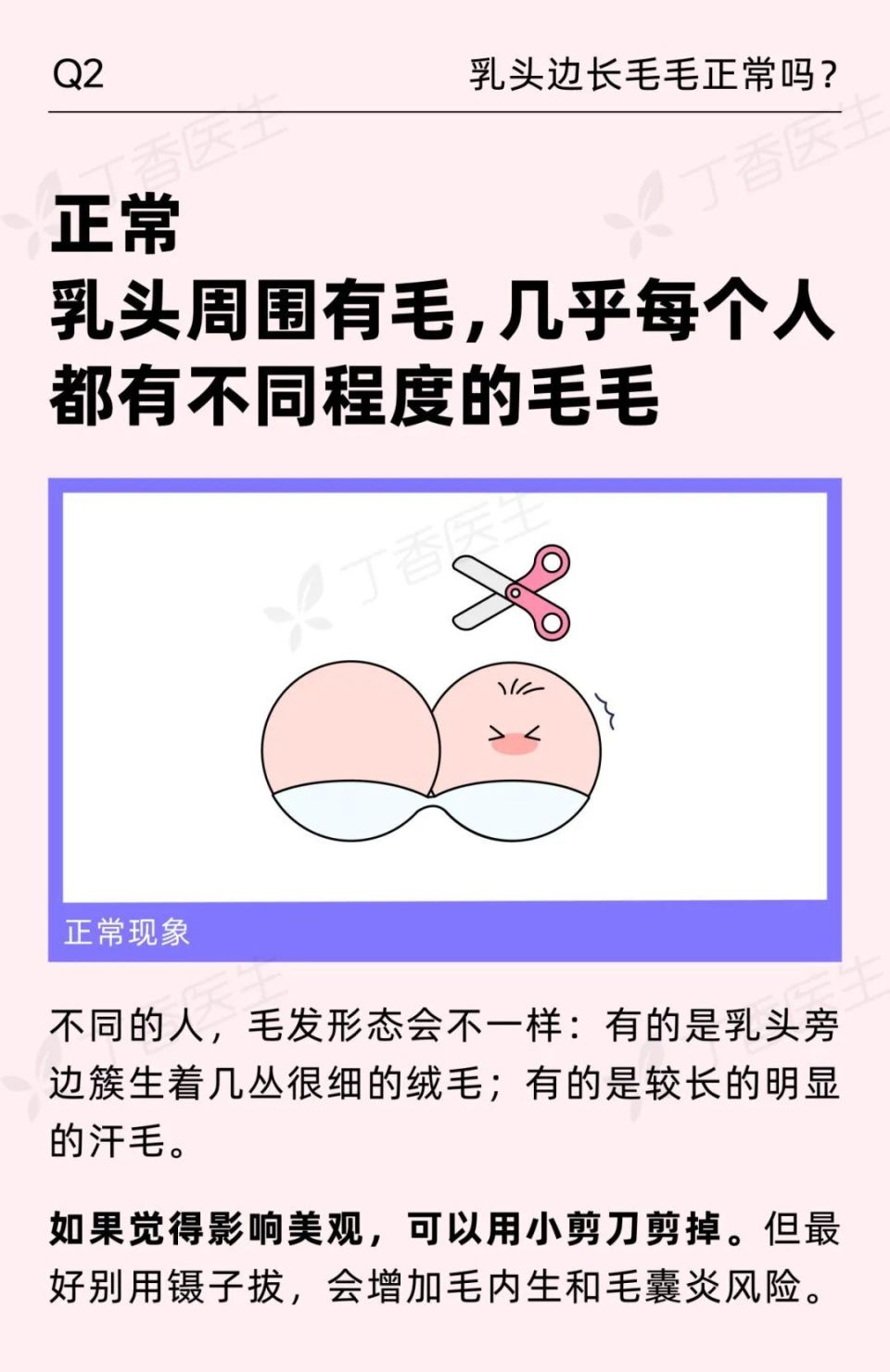 乳房旁边长毛图片