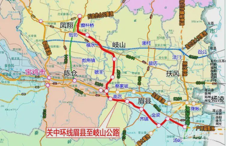 眉凤高速路线规划图图片