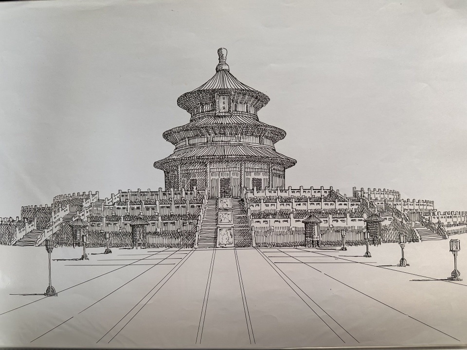 天坛祈年殿永定门"这样的变化不仅体现在我的画中,更真真切切地发生在