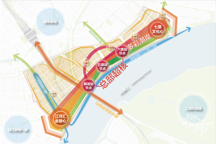 未来钱江新城二期将有一个能够辐射整个片区及周边区域的"超核",由