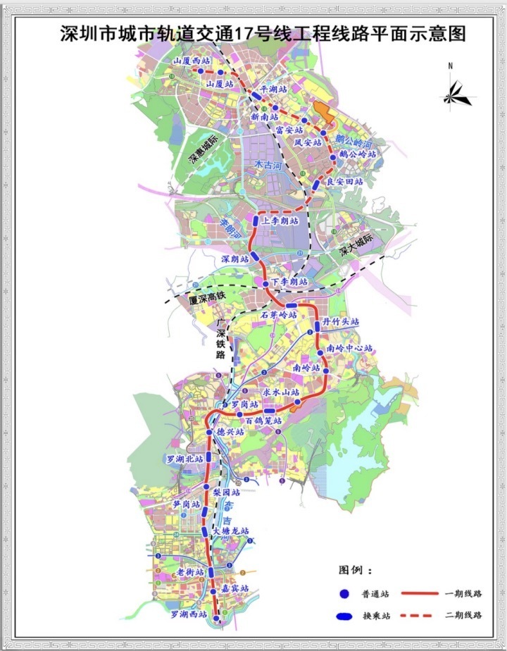 深圳17号地铁线线路图图片