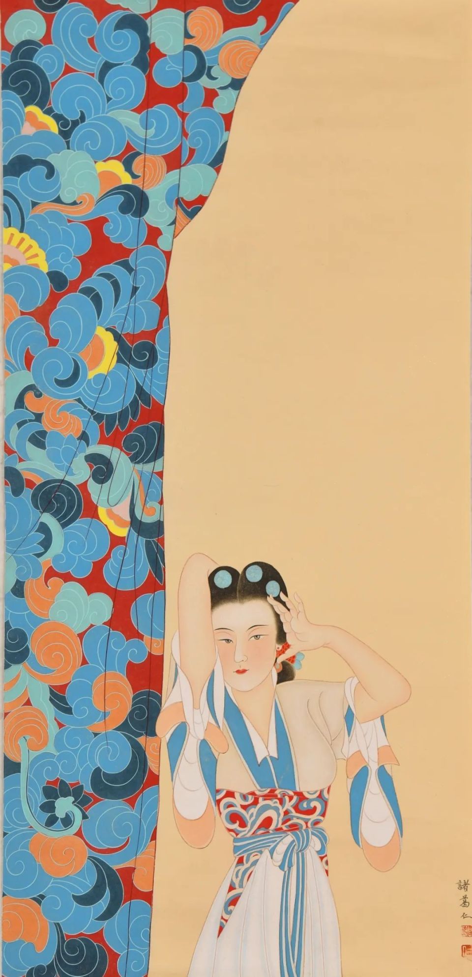 绘画实践中,本场荣宝斋在线展示的微拍作品便体现出诸葛仁的深厚功底