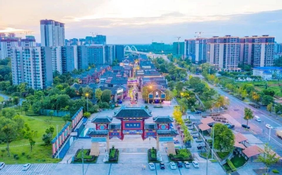 核心景区的交通枢纽位置新津老码头公交tod项目在真实场景中的意向图